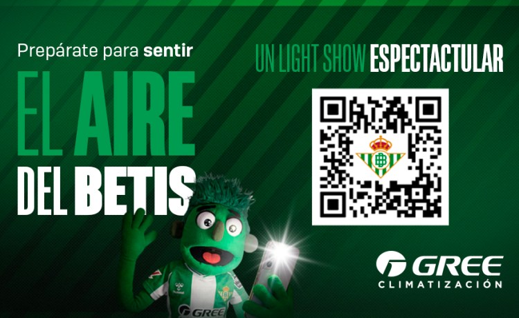 El Real Betis y GREE preparan un espectáculo de música y luces para el partido ante el Atlético de Madrid El Real Betis y GREE preparan un espectáculo de música y luces para el partido ante el Atlético de Madrid