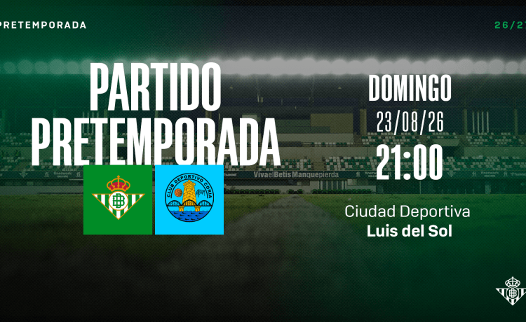 El Betis Deportivo-CD Coria de pretemporada se disputará en la Ciudad Deportiva Luis del Sol El Betis Deportivo-CD Coria de pretemporada se disputará en la Ciudad Deportiva Luis del Sol