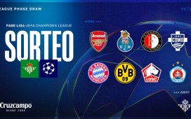 Definidos los ocho rivales del Real Betis en la fase de liga de la UEFA Champions League Definidos los ocho rivales del Real Betis en la fase de liga de la UEFA Champions League