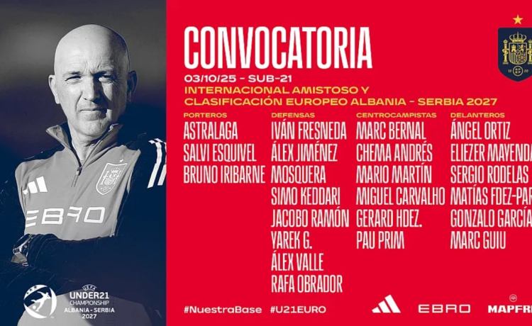 La lista de España sub 21 de David Gordo ante Noruega y Finlandia, clasificatorios para el Europeo La lista de España sub 21 de David Gordo ante Noruega y Finlandia, clasificatorios para el Europeo