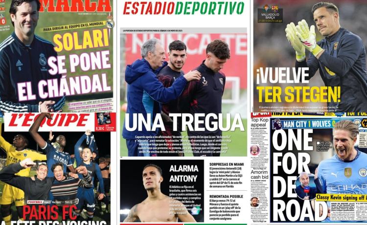 La petición de Caparrós, Antony y el Atleti, Solari por Ancelotti… Las portadas de hoy La petición de Caparrós, Antony y el Atleti, Solari por Ancelotti… Las portadas de hoy
