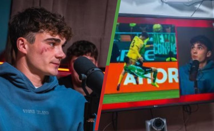 El jugador del Girona Joel Roca exhibe su herida y carga contra Antony: «La patada es de cárcel» El jugador del Girona Joel Roca exhibe su herida y carga contra Antony: «La patada es de cárcel»
