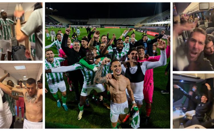 La fiesta del Betis en Florencia: en el césped, el vestuario, el autobús… La fiesta del Betis en Florencia: en el césped, el vestuario, el autobús…