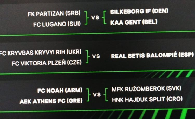 El Betis ya conoce el resultado del sorteo de la Conference League: así son sus dos posibles rivales El Betis ya conoce el resultado del sorteo de la Conference League: así son sus dos posibles rivales