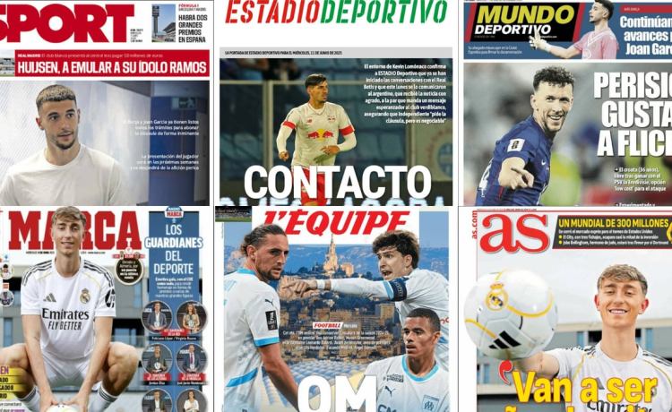 El flamante fichaje del Real Madrid y los posibles refuerzos de Barça y Betis… así llegan las portadas El flamante fichaje del Real Madrid y los posibles refuerzos de Barça y Betis… así llegan las portadas