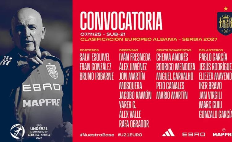 La lista de la selección española sub 21 para los partidos ante San Marino y Rumanía La lista de la selección española sub 21 para los partidos ante San Marino y Rumanía