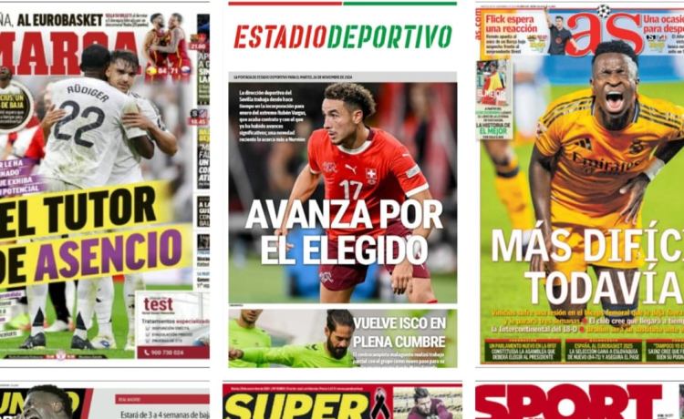 La lesión de Vinicius, nueva jornada en la Champions y refuerzo para el Sevilla… así vienen las portadas La lesión de Vinicius, nueva jornada en la Champions y refuerzo para el Sevilla… así vienen las portadas
