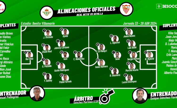 ¡Ya hay onces del ‘Gran Derbi’! ¡Ya hay onces del ‘Gran Derbi’!