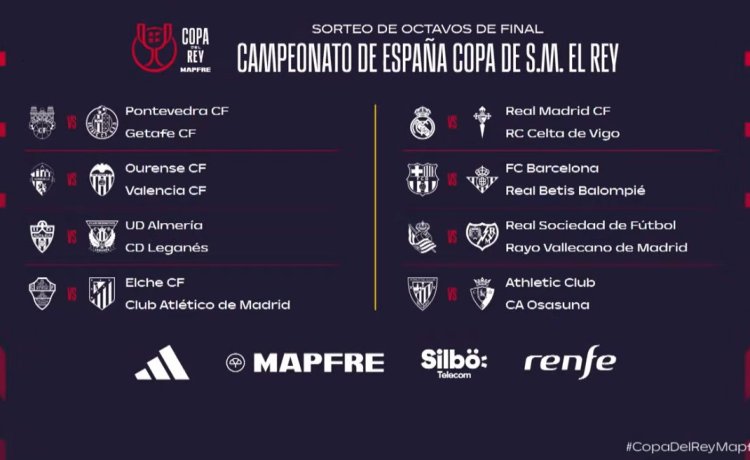 Estos son los octavos de final de la Copa del Rey Estos son los octavos de final de la Copa del Rey