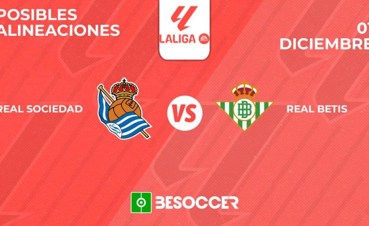 Posibles alineaciones de Real Sociedad vs Betis Posibles alineaciones de Real Sociedad vs Betis