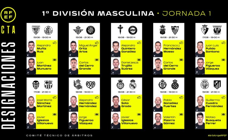 El Betis ya conoce al árbitro que dirigirá el primer partido de liga El Betis ya conoce al árbitro que dirigirá el primer partido de liga