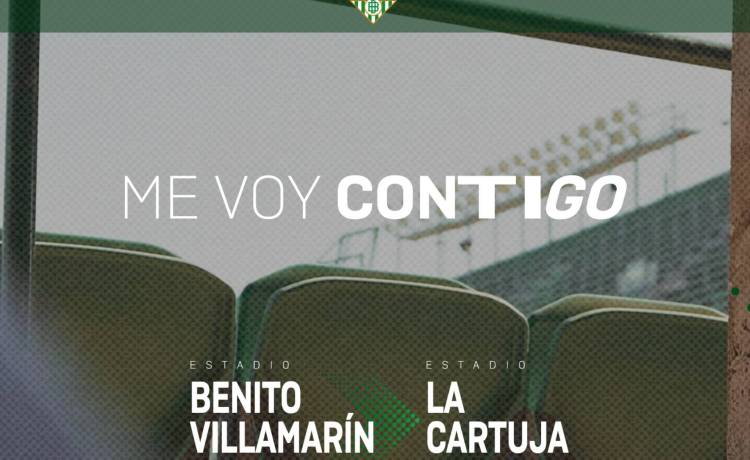 ‘Me voy contigo’: así es la campaña de abonos del Betis para el traslado a La Cartuja ‘Me voy contigo’: así es la campaña de abonos del Betis para el traslado a La Cartuja
