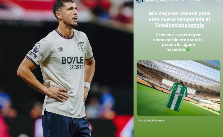 Guido Rodríguez, el regreso que pudo ser y no fue para el Betis Guido Rodríguez, el regreso que pudo ser y no fue para el Betis