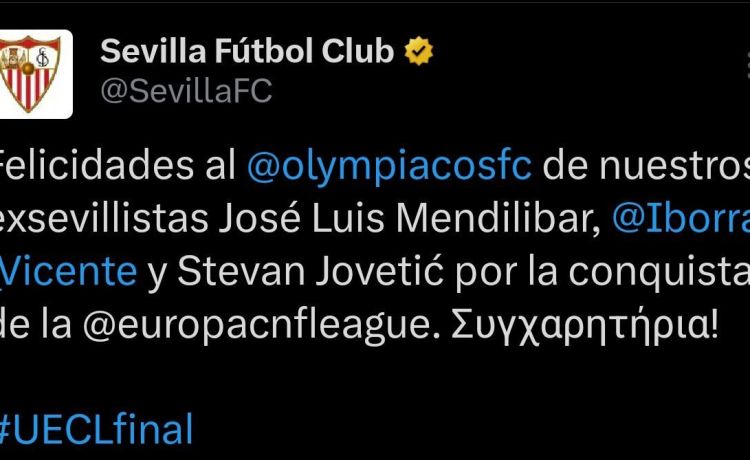 El Sevilla replica al Betis: “Siempre felicitamos a los ex” El Sevilla replica al Betis: “Siempre felicitamos a los ex”