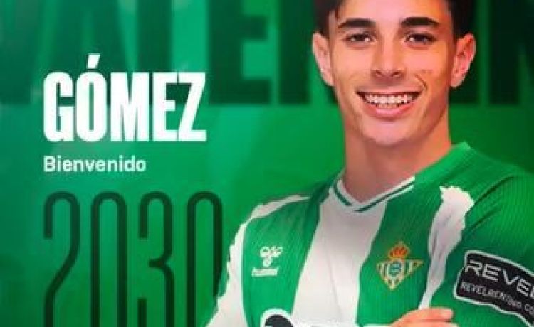 Fran Perea anuncia el 7º del Betis: oficial Valentín Gómez Fran Perea anuncia el 7º del Betis: oficial Valentín Gómez