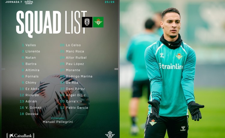 Abde entra en la lista frente al PAOK y Antony tendrá un descanso Abde entra en la lista frente al PAOK y Antony tendrá un descanso