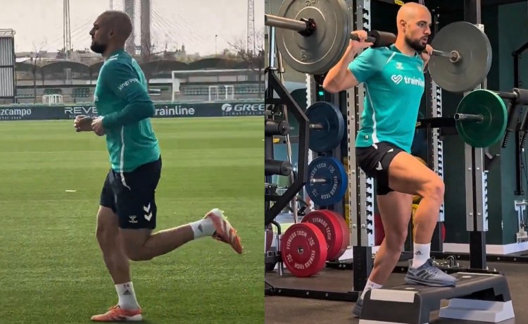 Amrabat, un paso más cerca: ya corre sobre el césped Amrabat, un paso más cerca: ya corre sobre el césped