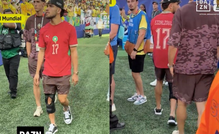 Abde no quiso perderse el estreno mundialista de Marruecos ante Brasil Abde no quiso perderse el estreno mundialista de Marruecos ante Brasil