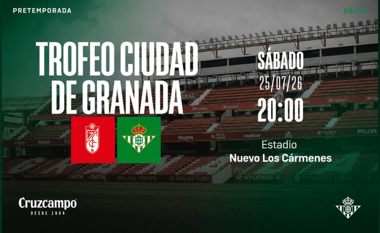 El Betis confirma su tercer amistoso de pretemporada, frente al Granada El Betis confirma su tercer amistoso de pretemporada, frente al Granada