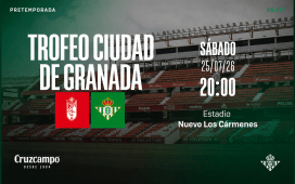 El Betis confirma su tercer amistoso de pretemporada, frente al Granada El Betis confirma su tercer amistoso de pretemporada, frente al Granada