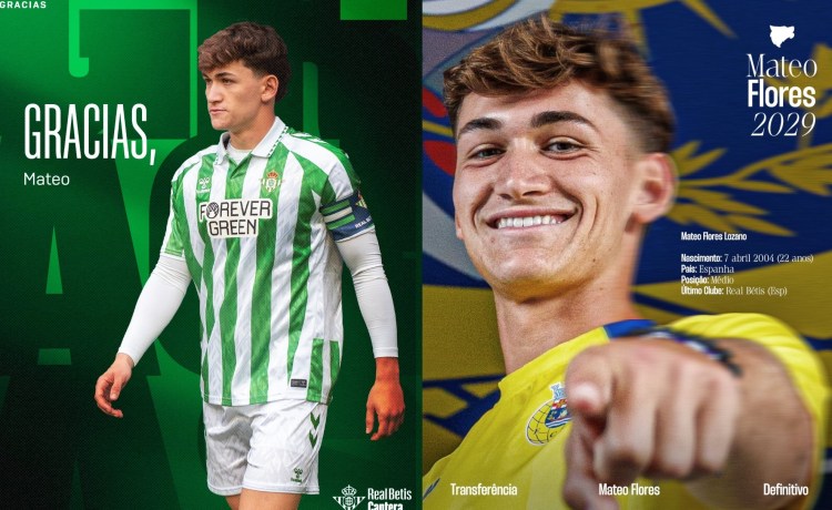El Betis traspasa a Mateo Flores al Arouca y se reserva el 50% de una futura venta El Betis traspasa a Mateo Flores al Arouca y se reserva el 50% de una futura venta