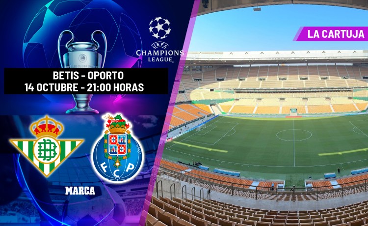 Betis – Oporto: horario y dónde ver hoy por TV y ‘online’ el partido de Champions League Betis – Oporto: horario y dónde ver hoy por TV y ‘online’ el partido de Champions League