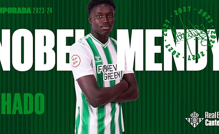 Oficial: Nobel Mendy, nuevo jugador del Betis Oficial: Nobel Mendy, nuevo jugador del Betis