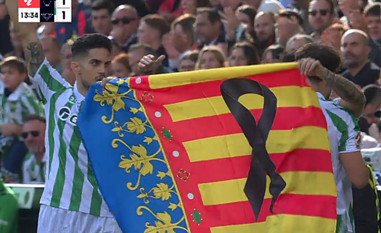 El Betis, con Valencia: numerosos gestos de apoyo a los afectados por la DANA El Betis, con Valencia: numerosos gestos de apoyo a los afectados por la DANA