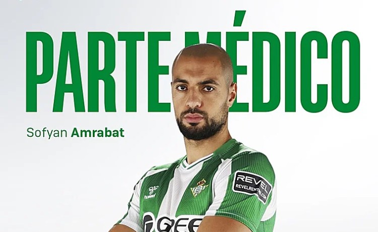 Amrabat sufre una lesión muscular y será baja, al menos, ante el Espanyol Amrabat sufre una lesión muscular y será baja, al menos, ante el Espanyol