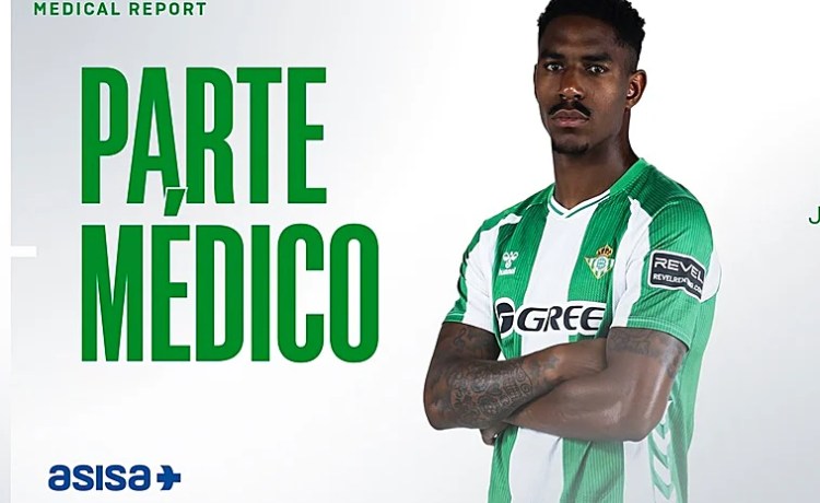 El Betis confirma la lesión de Junior Firpo El Betis confirma la lesión de Junior Firpo