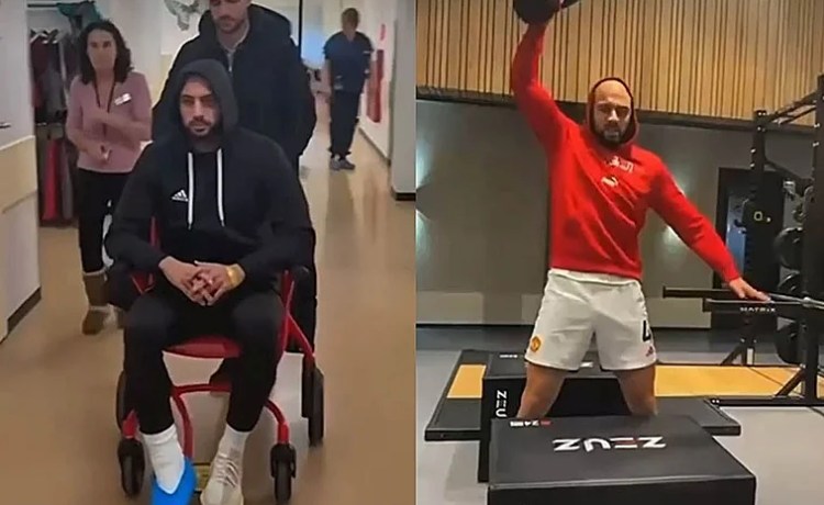 En vídeo, la primera fase del proceso de recuperación de Amrabat En vídeo, la primera fase del proceso de recuperación de Amrabat