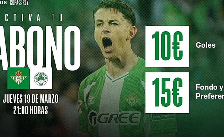 Entradas entre 10 y 15 euros para los abonados del Betis de cara al duelo de vuelta ante el Panathinaikos Entradas entre 10 y 15 euros para los abonados del Betis de cara al duelo de vuelta ante el Panathinaikos