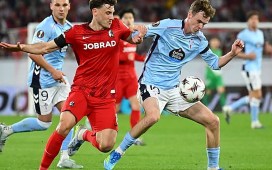 El Friburgo, posible rival del Betis o el Braga en las semifinales de la Europa League tras golear al Celta El Friburgo, posible rival del Betis o el Braga en las semifinales de la Europa League tras golear al Celta