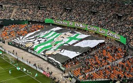 La afición del Betis celebra la vuelta a la Champions con un tifo: «Vuelves a brillar entre las estrellas» La afición del Betis celebra la vuelta a la Champions con un tifo: «Vuelves a brillar entre las estrellas»