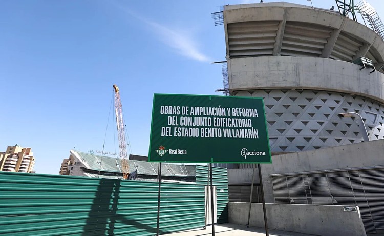 La evolución de las obras de la grada de Preferencia del Benito Villamarín La evolución de las obras de la grada de Preferencia del Benito Villamarín