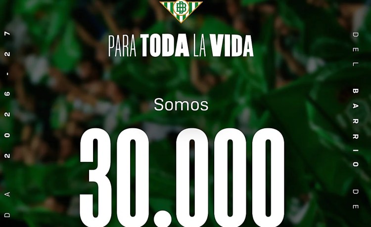 Éxito en la campaña de renovaciones: el Betis alcanza los 30.000 abonados Éxito en la campaña de renovaciones: el Betis alcanza los 30.000 abonados