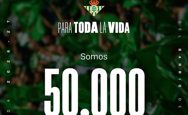 El Betis alcanza los 50.000 abonados El Betis alcanza los 50.000 abonados
