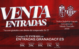 Las entradas para el Granada – Betis en Los Cármenes ya están a la venta Las entradas para el Granada – Betis en Los Cármenes ya están a la venta