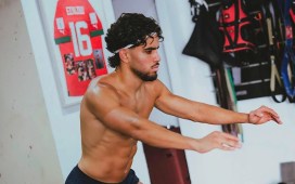 Abde presume de físico para llegar a tiempo al estreno del Real Betis Abde presume de físico para llegar a tiempo al estreno del Real Betis
