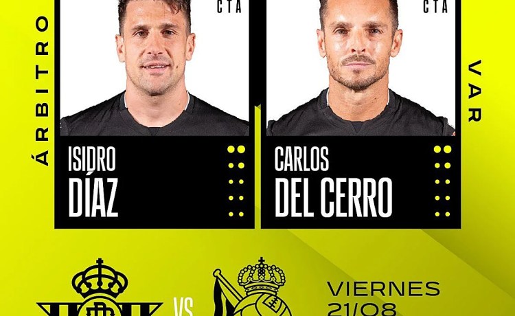 Díaz de Mera, árbitro del Real Betis – Real Sociedad Díaz de Mera, árbitro del Real Betis – Real Sociedad