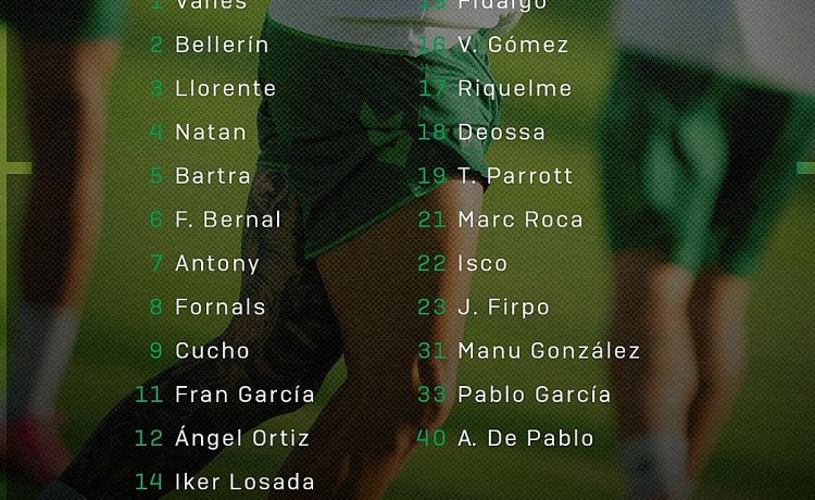 Parrott, novedad anunciada en la convocatoria del Betis para Mestalla Parrott, novedad anunciada en la convocatoria del Betis para Mestalla