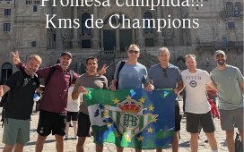 Pellegrini y su cuerpo técnico completan el Camino de Santiago Pellegrini y su cuerpo técnico completan el Camino de Santiago