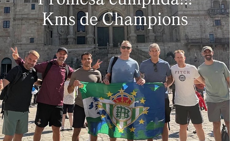 Pellegrini y su cuerpo técnico completan el Camino de Santiago Pellegrini y su cuerpo técnico completan el Camino de Santiago