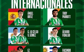 Así es el calendario de los internacionales del Betis en este parón de selecciones Así es el calendario de los internacionales del Betis en este parón de selecciones
