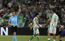 El Betis estudiará este lunes las alegaciones al acta de De Burgos por la expulsión de Facundo El Betis estudiará este lunes las alegaciones al acta de De Burgos por la expulsión de Facundo