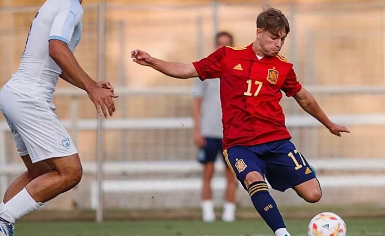 El día que Ángel Ortiz debutó con la sub 18 de Pablo Amo con un golazo ante Dinamarca El día que Ángel Ortiz debutó con la sub 18 de Pablo Amo con un golazo ante Dinamarca