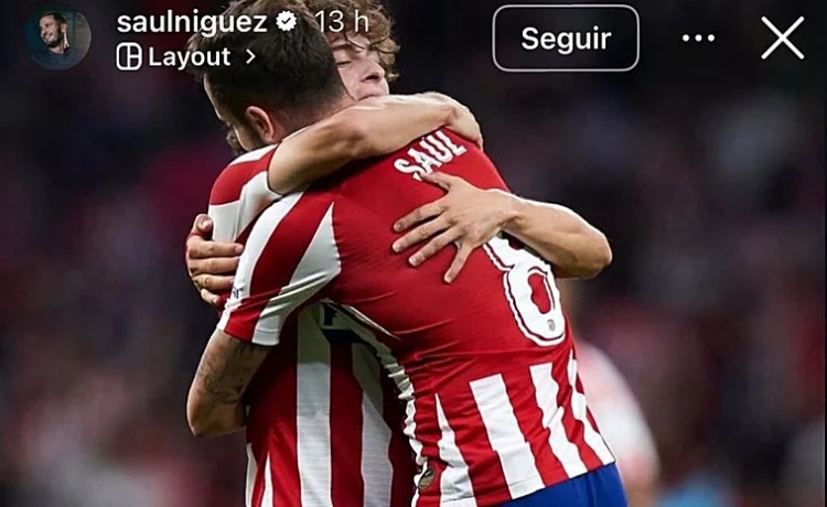 Saúl Ñíguez a Rodrigo Riquelme: «¡Mucha suerte animal!» Saúl Ñíguez a Rodrigo Riquelme: «¡Mucha suerte animal!»
