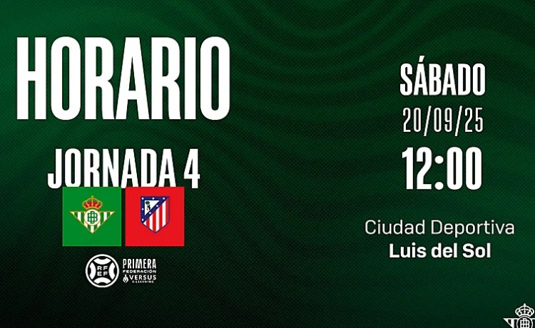 La Federación y LaLiga sí cambian el horario del Betis Deportivo por las altas temperaturas La Federación y LaLiga sí cambian el horario del Betis Deportivo por las altas temperaturas