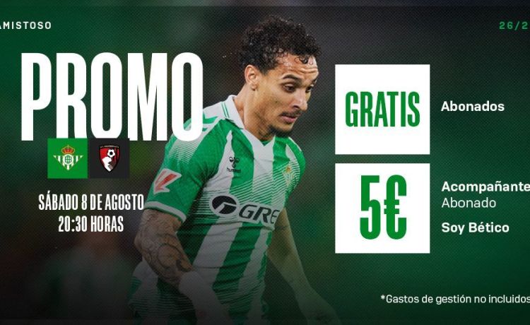 Los socios podrán asistir gratis al amistoso contra el Bournemouth Los socios podrán asistir gratis al amistoso contra el Bournemouth