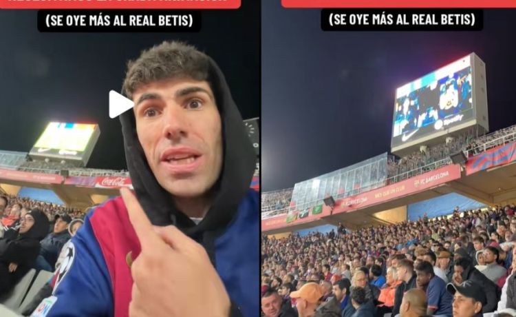 Un aficionado del Barcelona alucina con los béticos: «Mirad los locos del Betis» Un aficionado del Barcelona alucina con los béticos: «Mirad los locos del Betis»